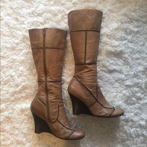 Aldo wedge boots sz 37
